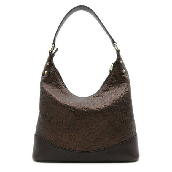 Gucci Guccissima Shoulder Bag leather brown metallic Black - Picture 3 of 10